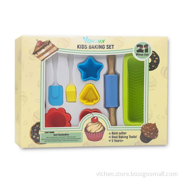 Kids Kitchen Silicone cooking and baking set